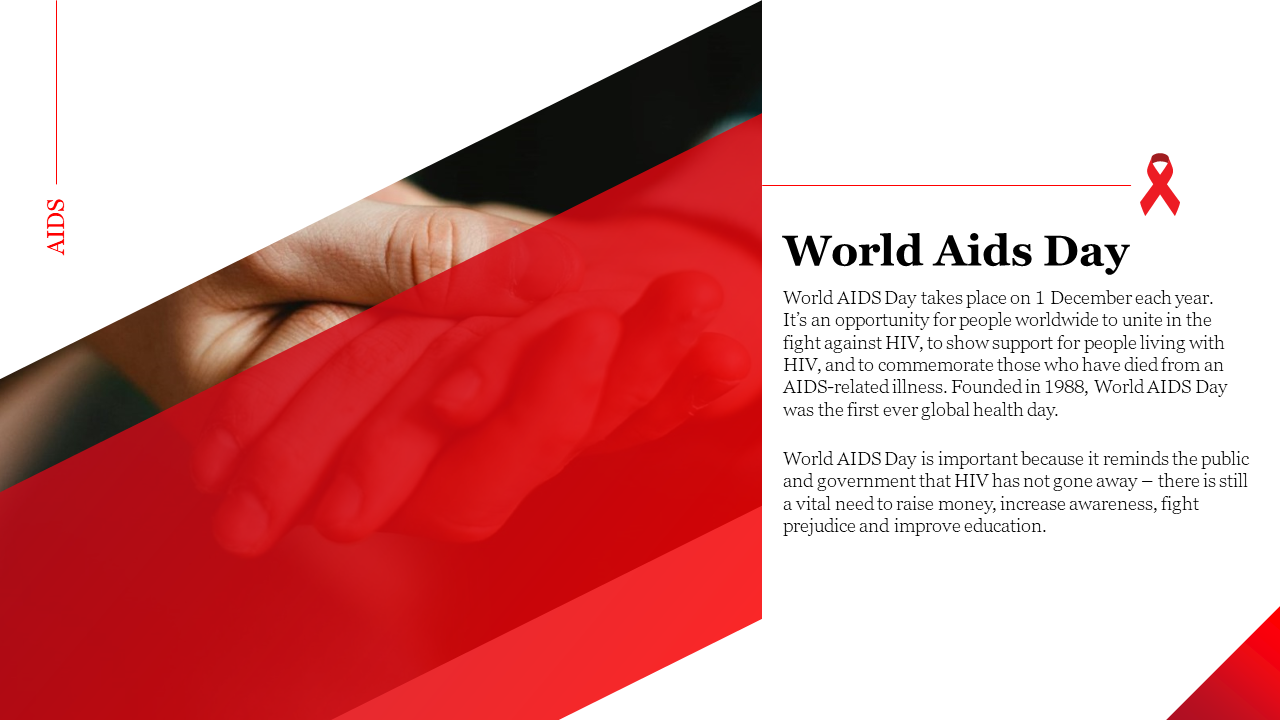 Amazing World Aids Day Presentation Template Slide 